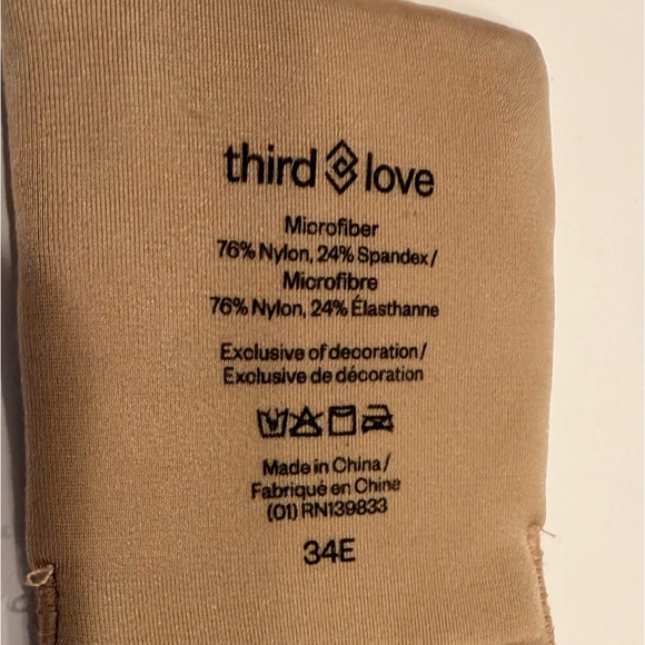 ThirdLove 34E Nude Beige Microfiber Underwire Bra Full Coverage - Picture 4 of 4